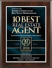 2018 10 Best Real Estate Agent Award